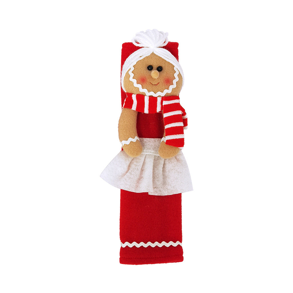 Christmas Decorations Gingerbread Man Fridge Handle Covers Festive Home Decor Xmas Gift