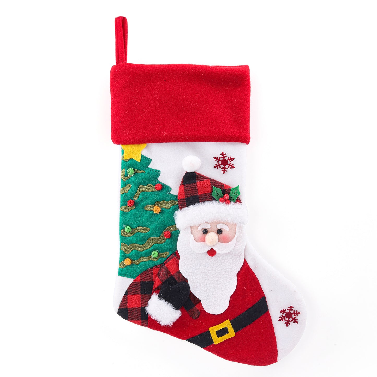 Cartoon Christmas Stocking Santa Clause Gift Bag Snowman Hanging Ornament Xmas Tree Pendant Decorations