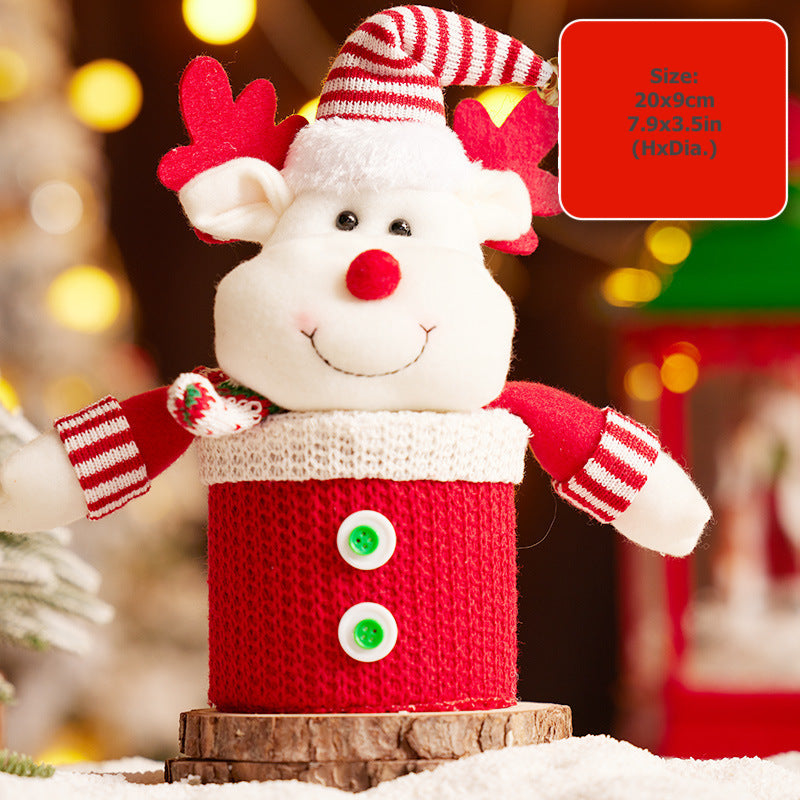 Christmas Decorations Santa Gift Box Snowman Candy Jar Holiday Desk Decor Kids Gifts