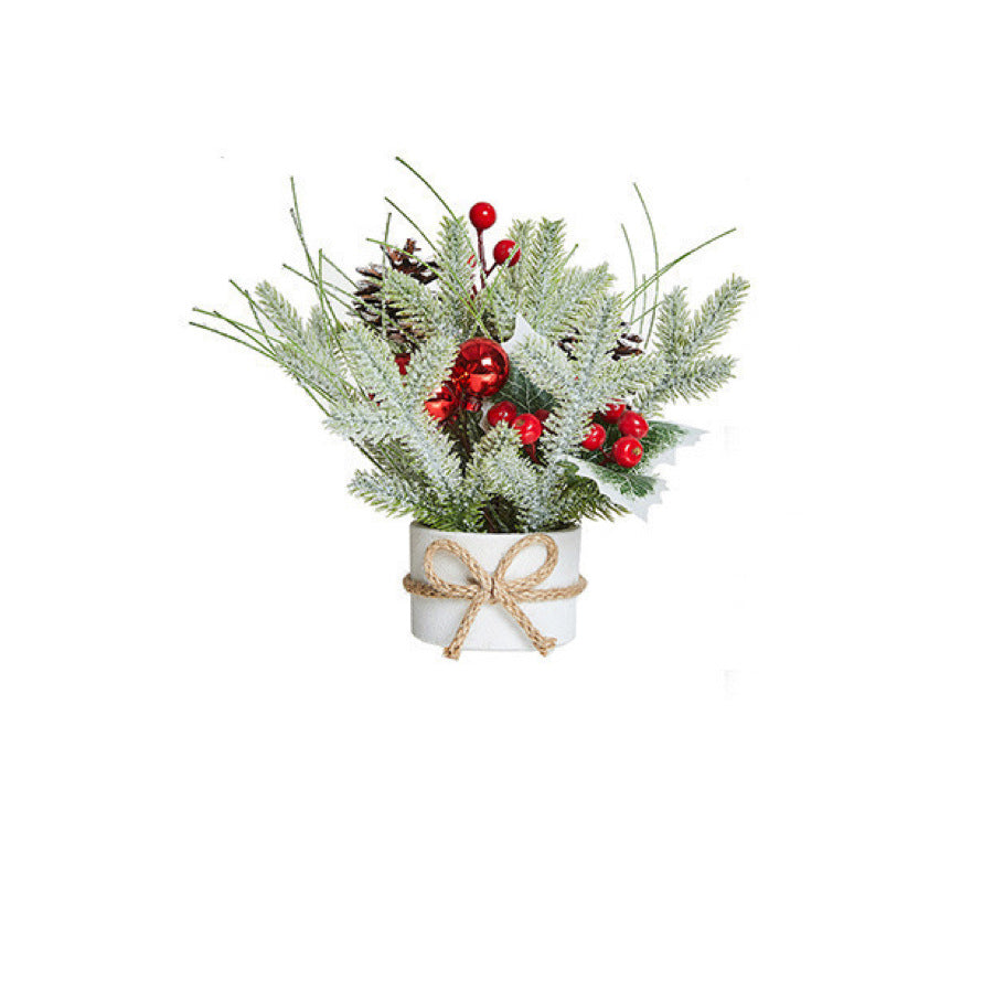 Mini Christmas Tree Tabletop Xmas Tree Bonsai Ornaments Christmas Decorations Holiday Party Home Decor