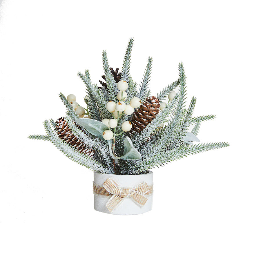 Mini Christmas Tree Tabletop Xmas Tree Bonsai Ornaments Christmas Decorations Holiday Party Home Decor