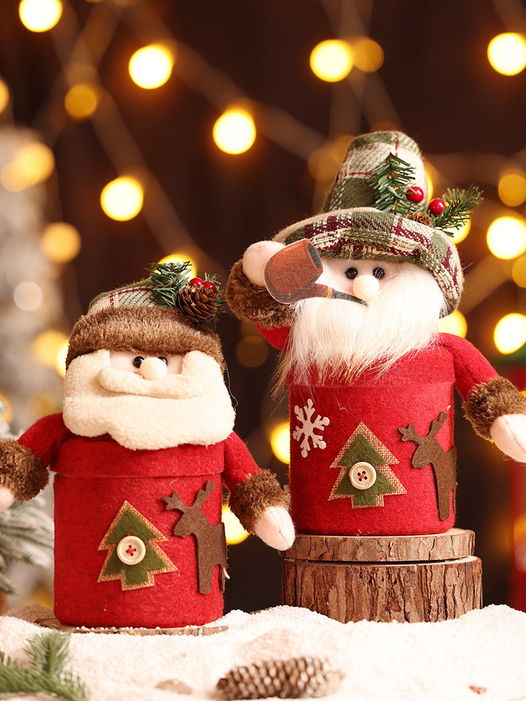 Christmas Decorations Gift Box Santa Snowman Candy Jar Holiday Home Decor Kids Gifts