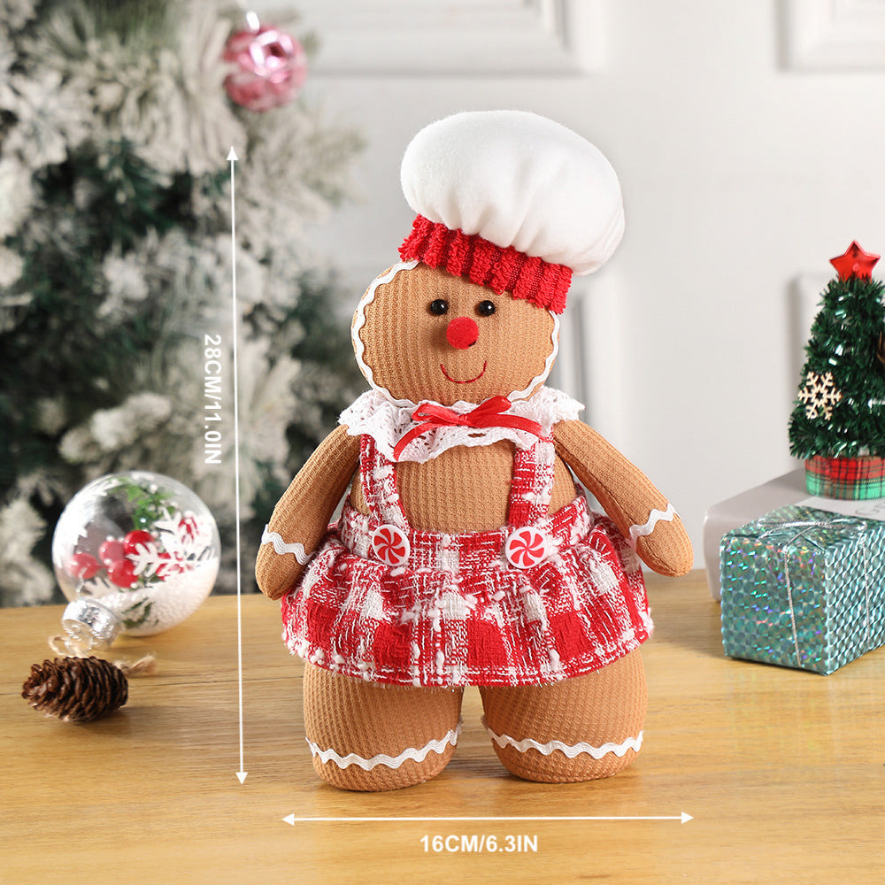 Christmas Decorations Party Doll Gingerbread Man Lovers Ornaments Xmas Tree Pendants Holiday Hangings Home Decor