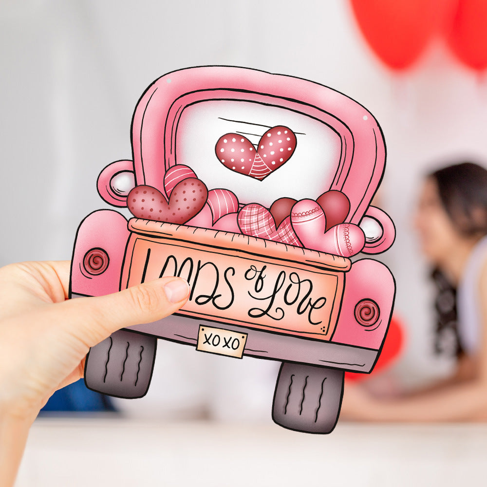 Load of Love for Valentine'd Day Hanging Decorations Wooden Sign for Room Wedding Ornaments Engagement Anniversary Decor Wreath DIY Accessory