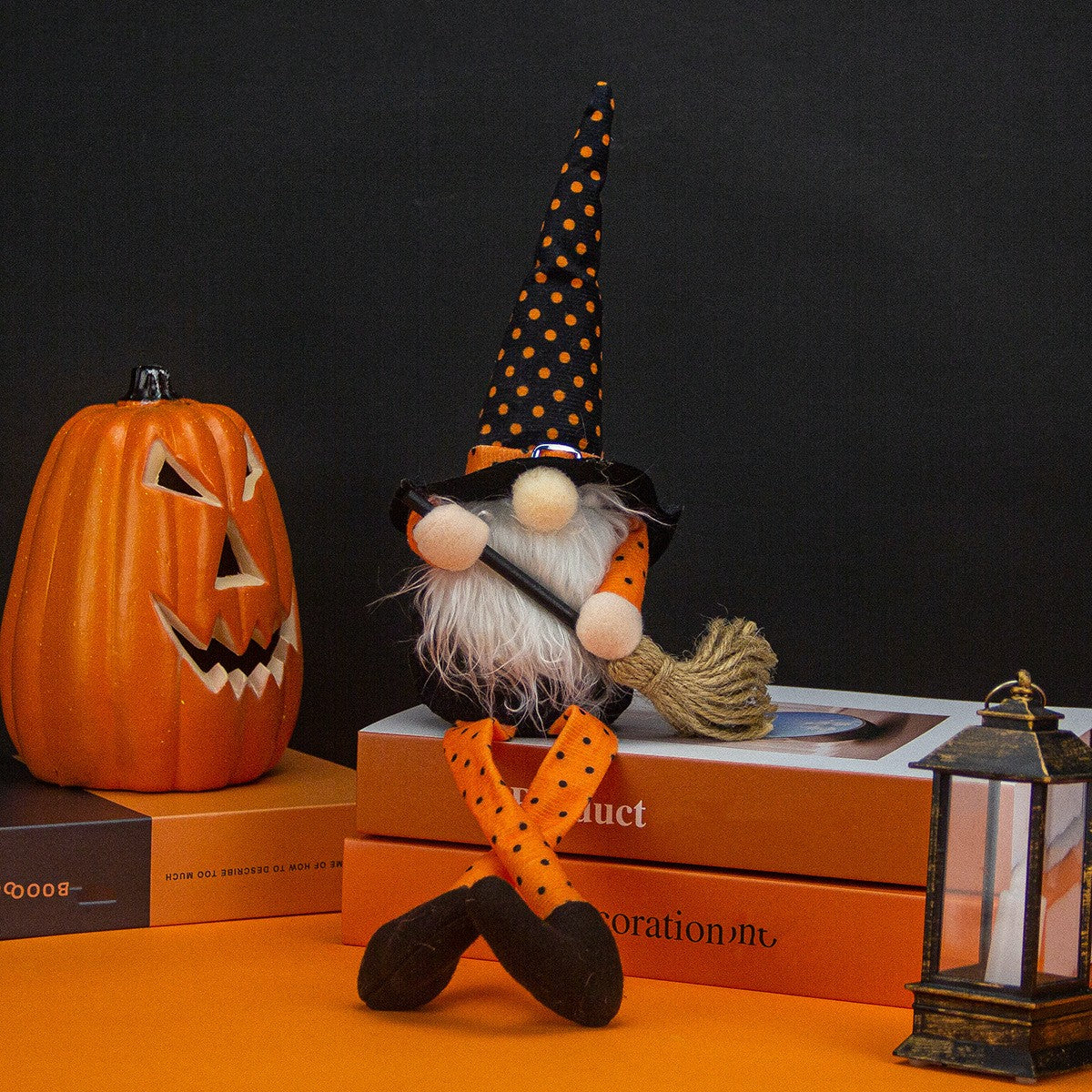 Halloween Faceless Old Man Doll Ornaments Halloween Decorations Long-legged Dwarf Gifts Home Decor Holiday Party Props