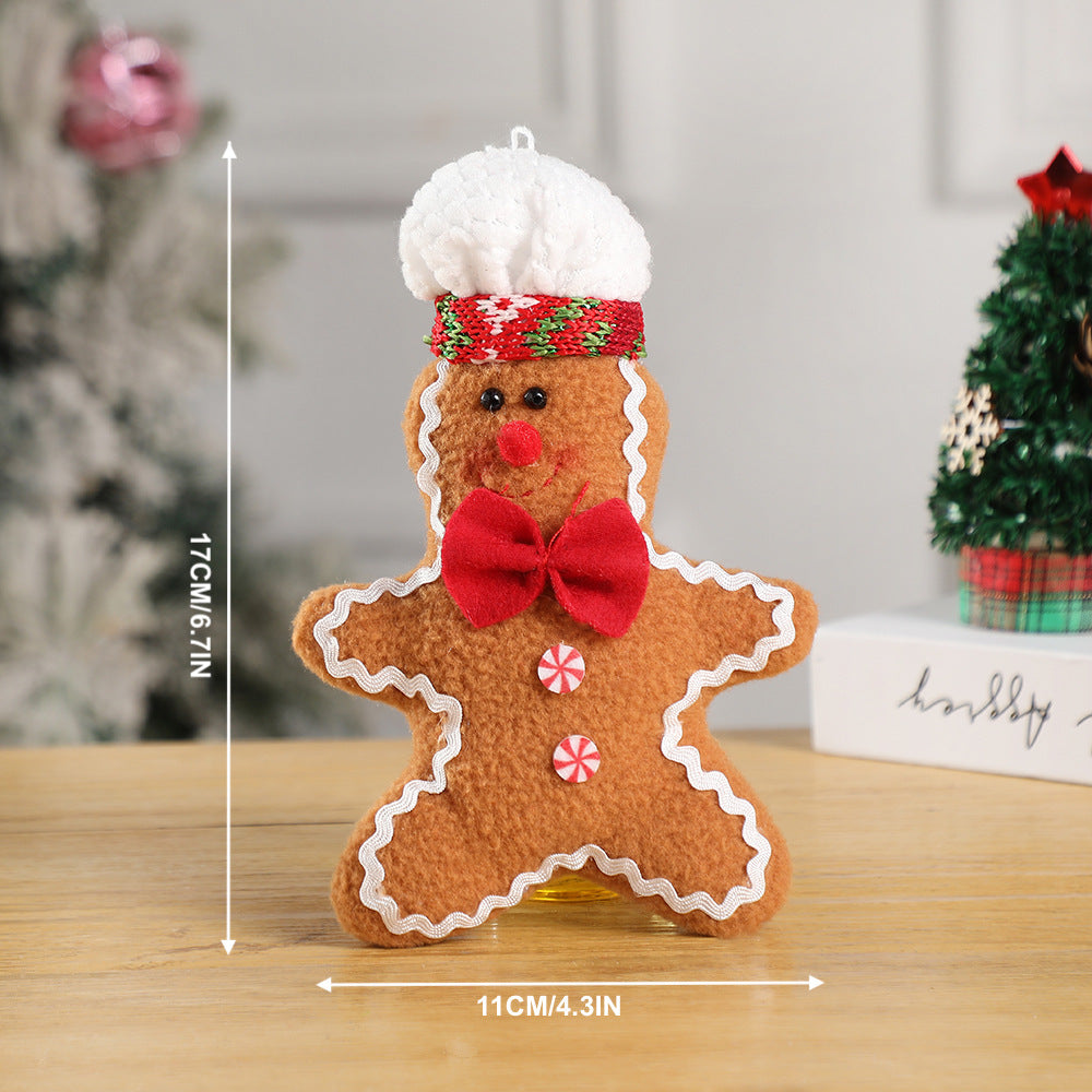 Christmas Decorations Party Doll Gingerbread Man Lovers Ornaments Xmas Tree Pendants Holiday Hangings Home Decor