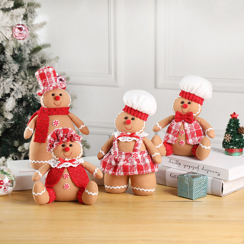 Christmas Decorations Party Doll Gingerbread Man Lovers Ornaments Xmas Tree Pendants Holiday Hangings Home Decor