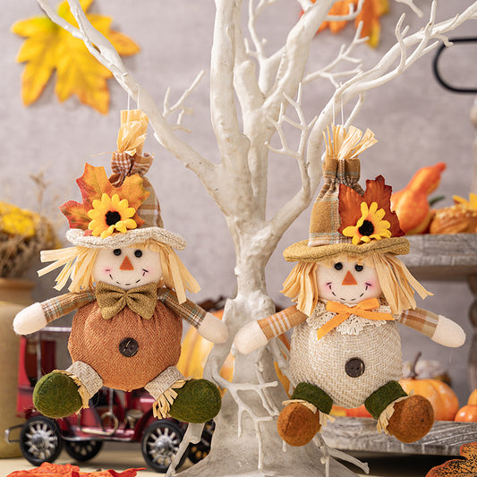 Thanksgiving Decorations 2Pack Strawman Hangings Ornaments Strawman Doll Hang Decoration Tabletop Ornaments Home Party Decor Harvest  Festival Gifts