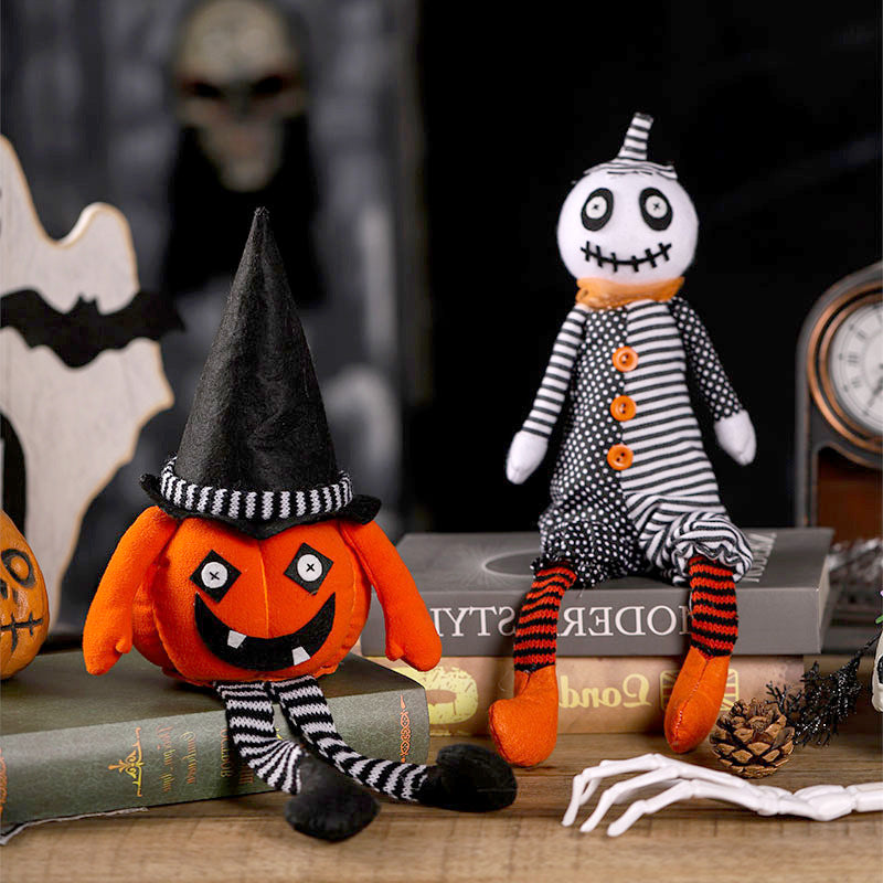 Scary Pumpkin Ornaments Halloween Decorations Ghost Doll Home Decor Room Table Decoration Gifts