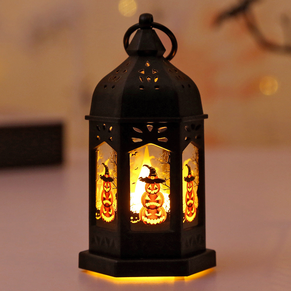 Halloween Decorations LED Pumpkin Lamp Electronic Candle Light Ornaments Holiday Party Supplies Prop Small Night Light Table Decoration