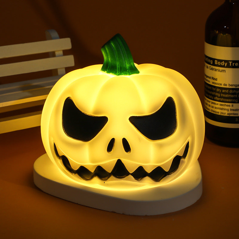 2Pack Halloween LED Night Lamp Ghost Pumpkin Candle Light Ornaments Room Pub Table Decoration