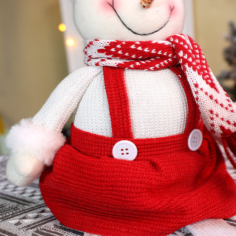 Christmas Decorations Cute Snowman Doll Longlegs Santa Ornaments Holiday Gift Festive Home Decor