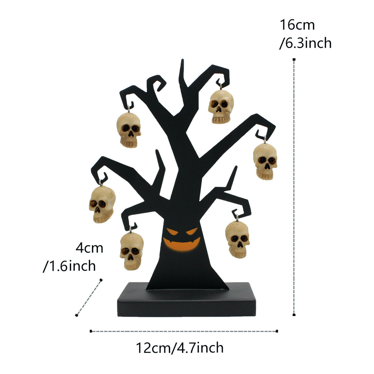 Halloween Decorations Skull Tree Ornaments Metal Craft for Home Decor Gifts