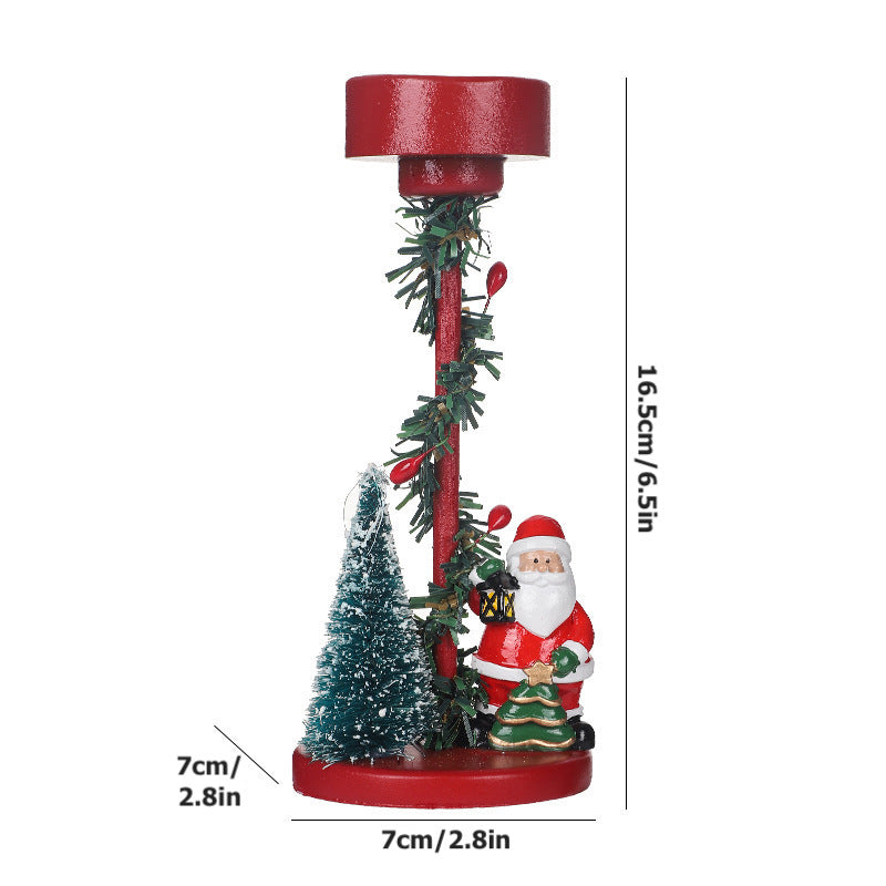 Christmas Tree Candle Holder Xmas Decorations Party Home Decor Desktop Ornaments Gift