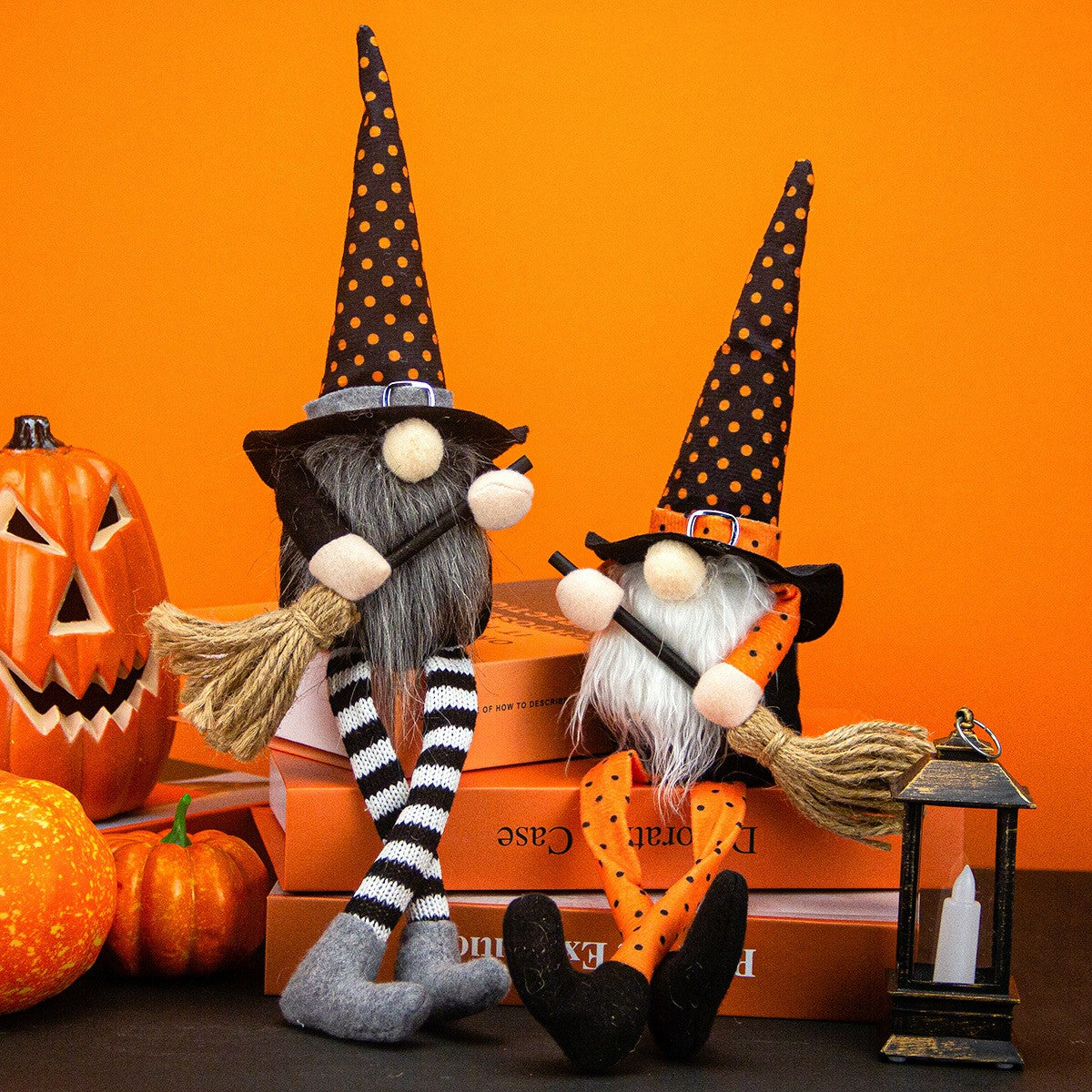 Halloween Faceless Old Man Doll Ornaments Halloween Decorations Long-legged Dwarf Gifts Home Decor Holiday Party Props