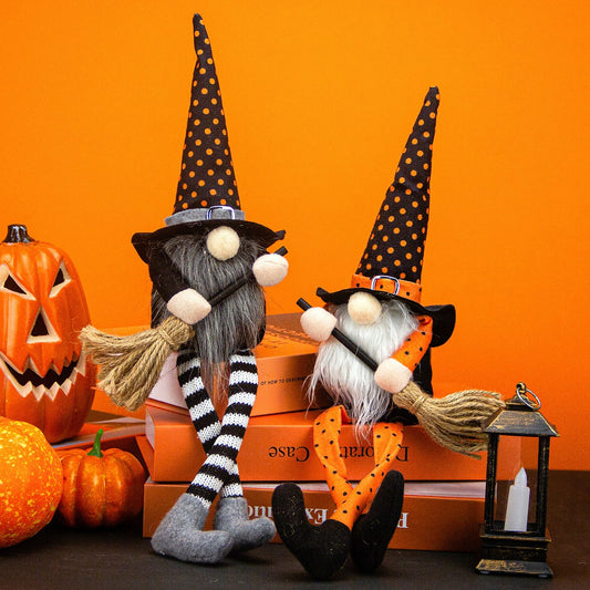 Halloween Faceless Old Man Doll Ornaments Halloween Decorations Long-legged Dwarf Gifts Home Decor Holiday Party Props