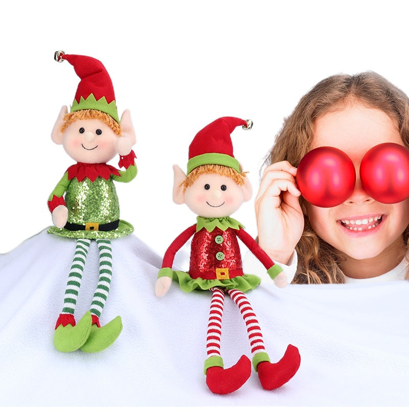 Christmas Decorations Longlegs Elf Doll Xmas Tree Ornaments Shopwindow Dressing Gifts Holiday Home Decor