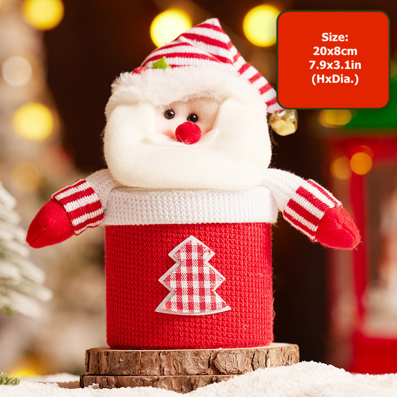 Christmas Gift Box Santa Candy Jar Table Snowman Ornaments Xmas Decorations Kids Gift Home Decor