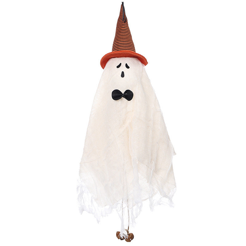 Halloween Decorations White Ghost Wind Bell Hanging Ornaments Witch Hanger Decorative Pendant Holiday Home Party Decoration Props
