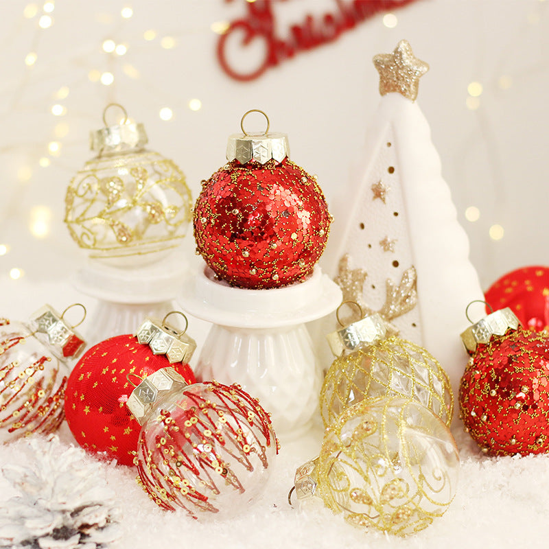 Christmas Ball Decorations 25PCS PET Painted Glitter Baubles for Christmas Tree Hanging Ornaments Party Home Decor.