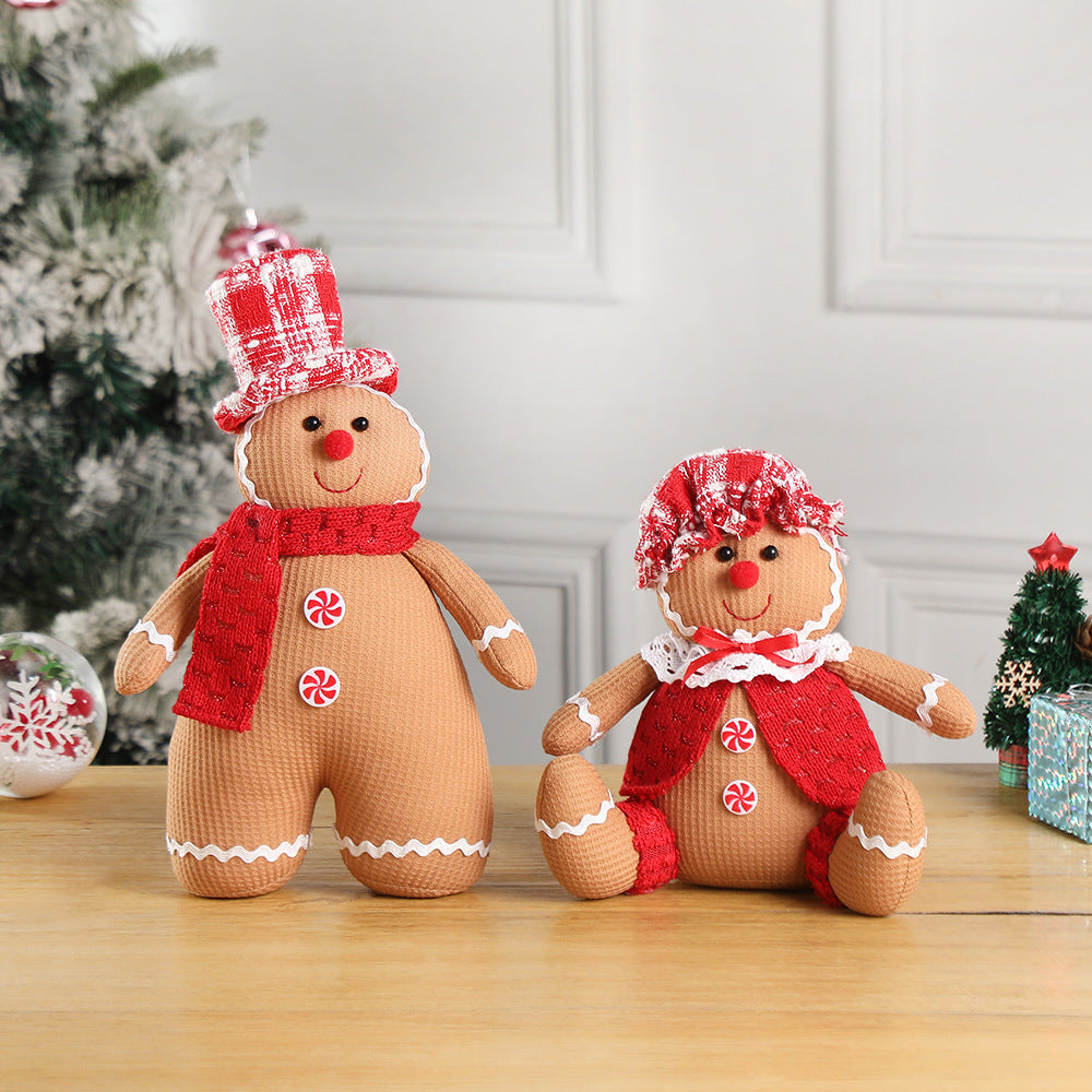 Christmas Decorations Party Doll Gingerbread Man Lovers Ornaments Xmas Tree Pendants Holiday Hangings Home Decor