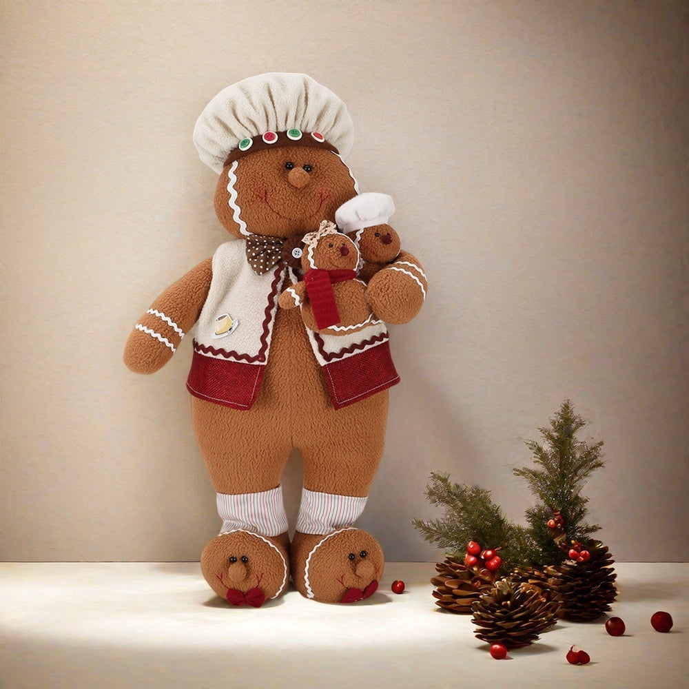 21" Large Gingerbread Man Doll Christmas Decorations Window Displays Home Ornament Gift