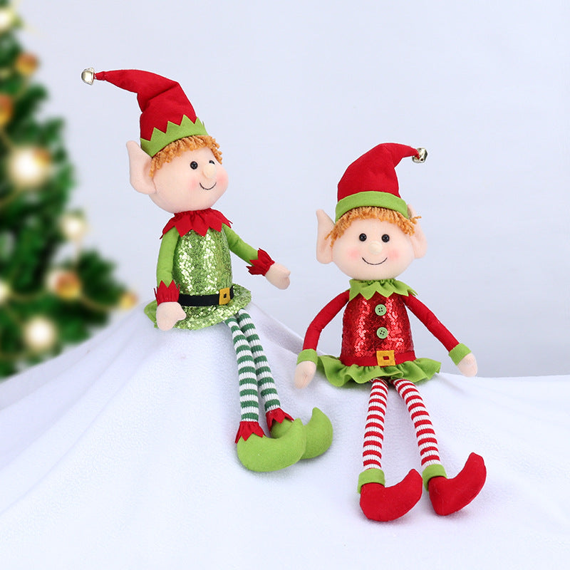 Christmas Decorations Longlegs Elf Doll Xmas Tree Ornaments Shopwindow Dressing Gifts Holiday Home Decor