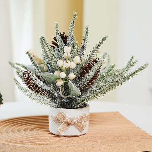 Mini Christmas Tree Tabletop Xmas Tree Bonsai Ornaments Christmas Decorations Holiday Party Home Decor