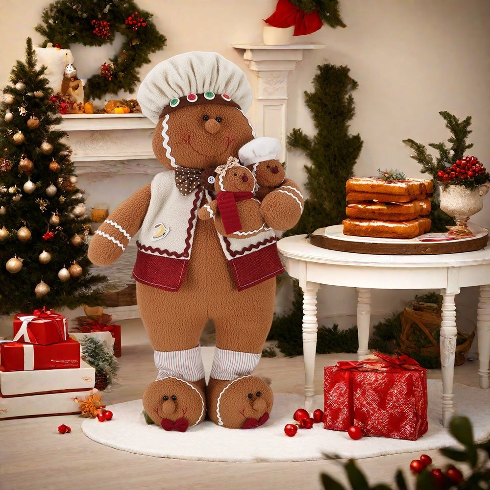 21" Large Gingerbread Man Doll Christmas Decorations Window Displays Home Ornament Gift