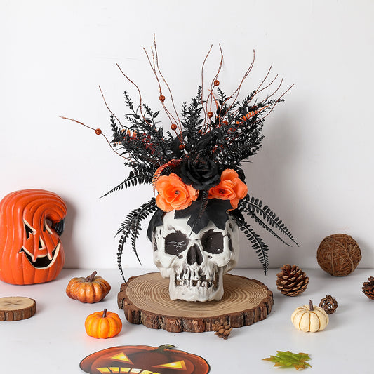 Halloween Decorations Skull Flowerpot Ornaments Tabletop Decoration Scared Atmosphere Props Party Decor