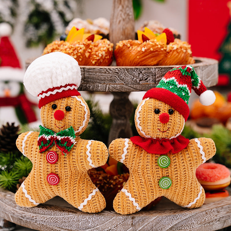 2Pack Ginger Man Pendants Christmas Tree Hanging Gingerbread Man Doll Ornaments Xmas Decorations