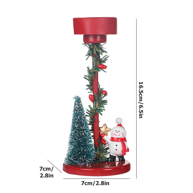 Christmas Tree Candle Holder Xmas Decorations Party Home Decor Desktop Ornaments Gift
