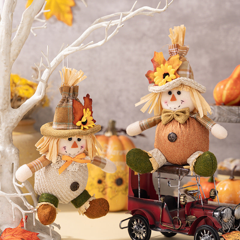 Thanksgiving Decorations 2Pack Strawman Hangings Ornaments Strawman Doll Hang Decoration Tabletop Ornaments Home Party Decor Harvest  Festival Gifts