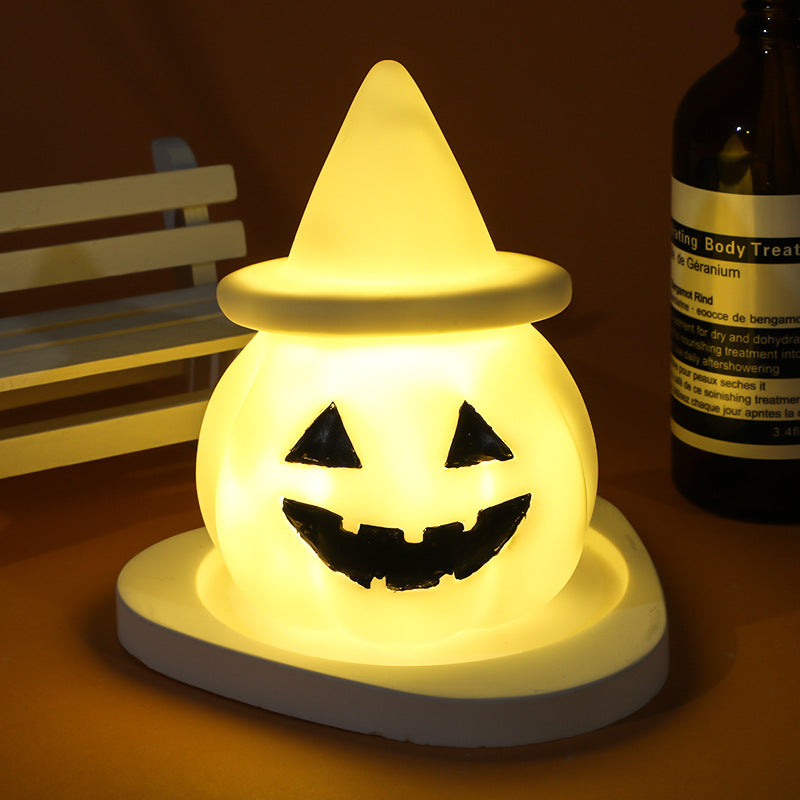 2Pack Halloween LED Night Lamp Ghost Pumpkin Candle Light Ornaments Room Pub Table Decoration