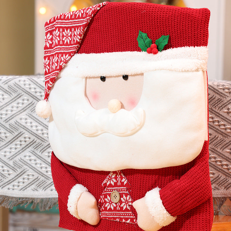 Christmas Decorations Faceless Santa Chair Covers Party Dinning Room Ornaments Snowman Seat Cover Festive Home Decor