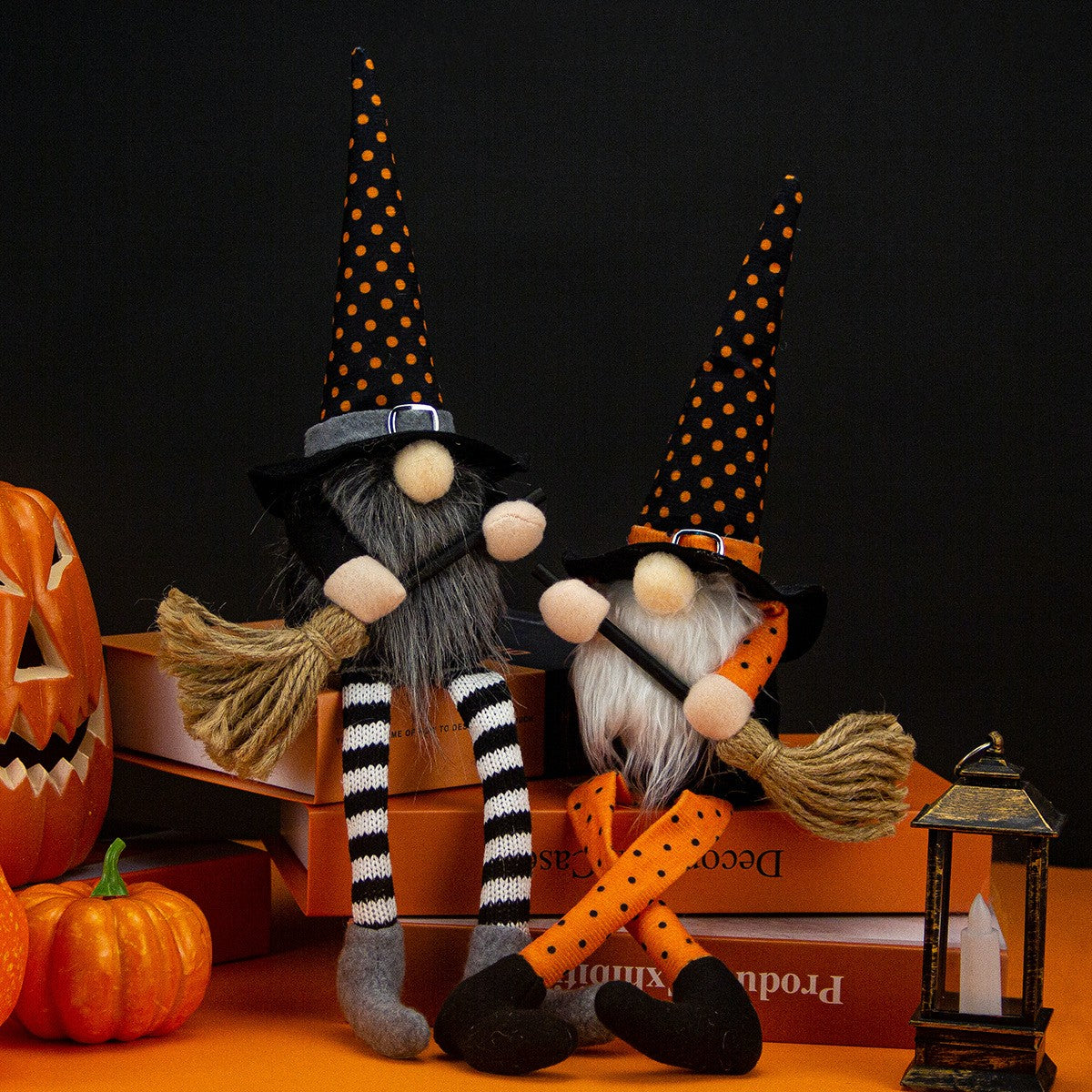 Halloween Faceless Old Man Doll Ornaments Halloween Decorations Long-legged Dwarf Gifts Home Decor Holiday Party Props