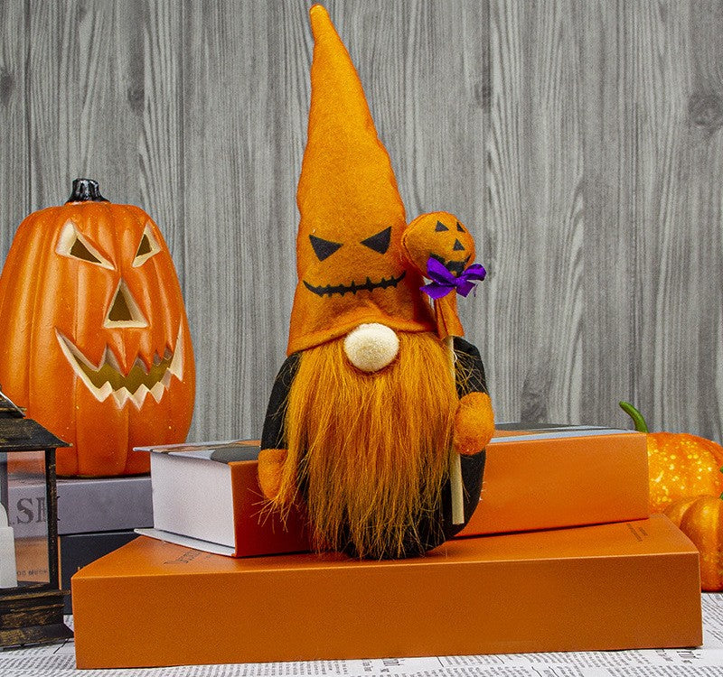 Halloween Decorations Faceless Pumpkin Gnome Doll Room Ornaments Party Props Gifts Home Decor