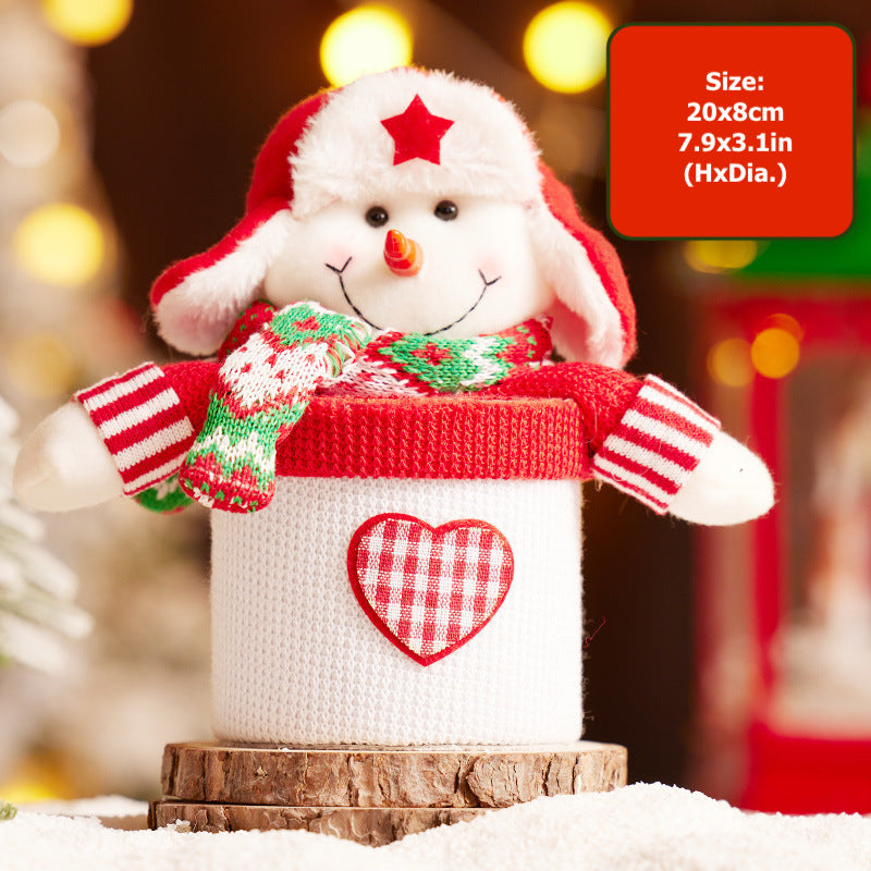 Christmas Gift Box Santa Candy Jar Table Snowman Ornaments Xmas Decorations Kids Gift Home Decor