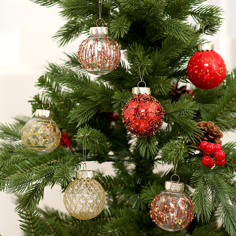 Christmas Ball Decorations 25PCS PET Painted Glitter Baubles for Christmas Tree Hanging Ornaments Party Home Decor.
