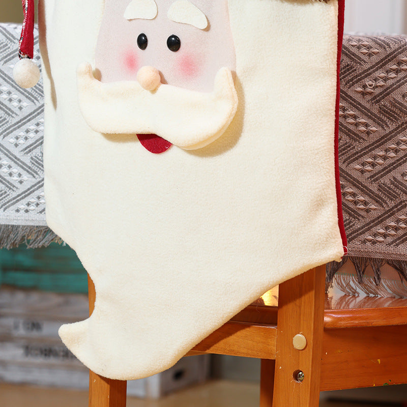 Christmas Chair Covers Decorations Cartoon Santa Dining Ornaments Festive Party Home Decor
