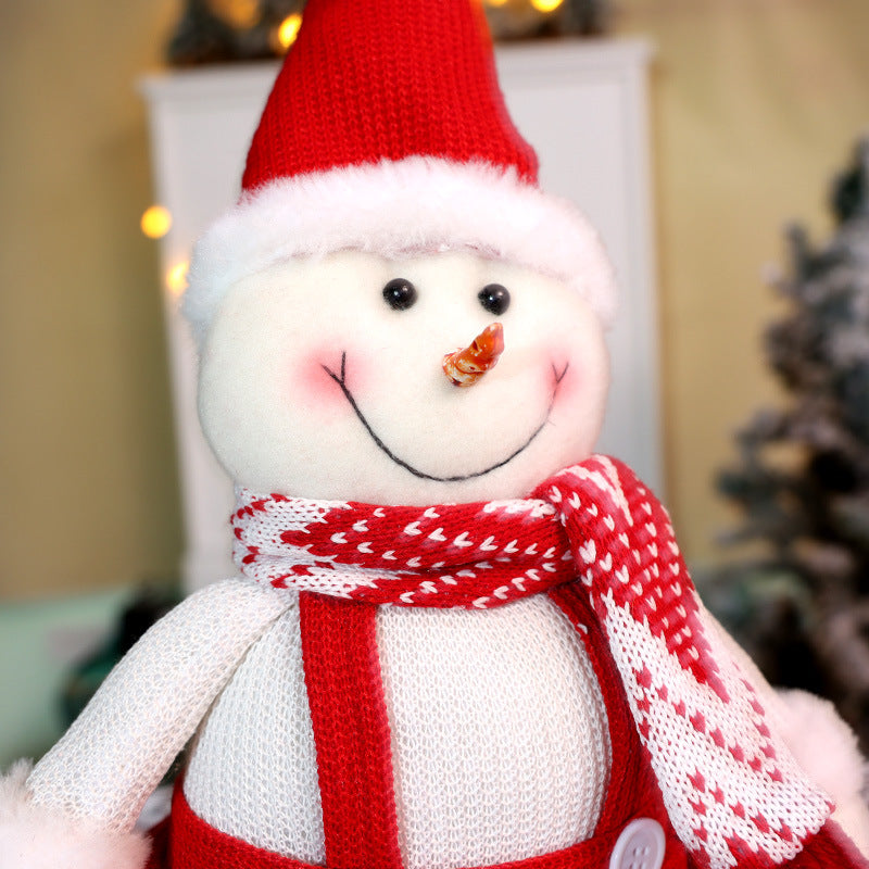 Christmas Decorations Cute Snowman Doll Longlegs Santa Ornaments Holiday Gift Festive Home Decor