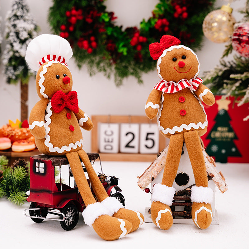 Longlegs Gingerbread Man Doll Christmas Decorations Window Ornaments Gifts