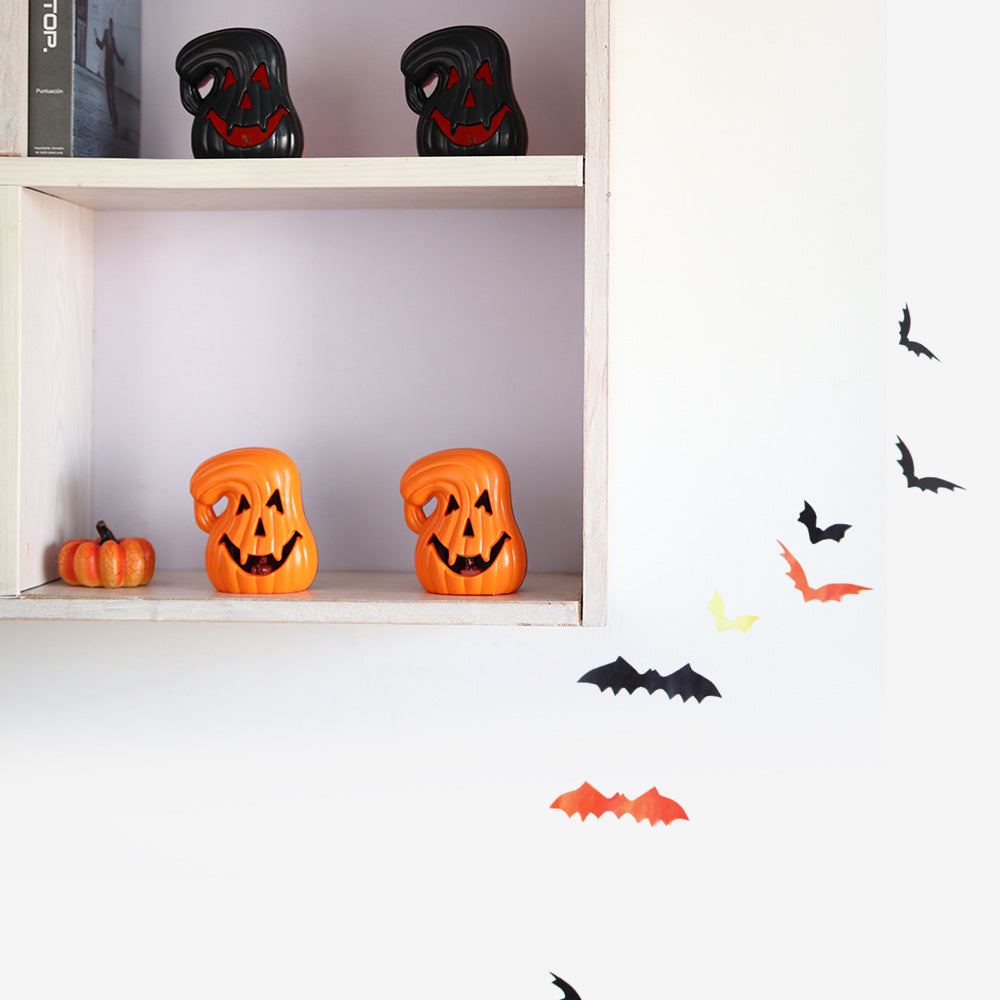 2Pack Creative Pumpkin Light LED Night Lamp Halloween Decorations Tilted Pumpkin Table Ornaments Party Props Holiday Home Decor