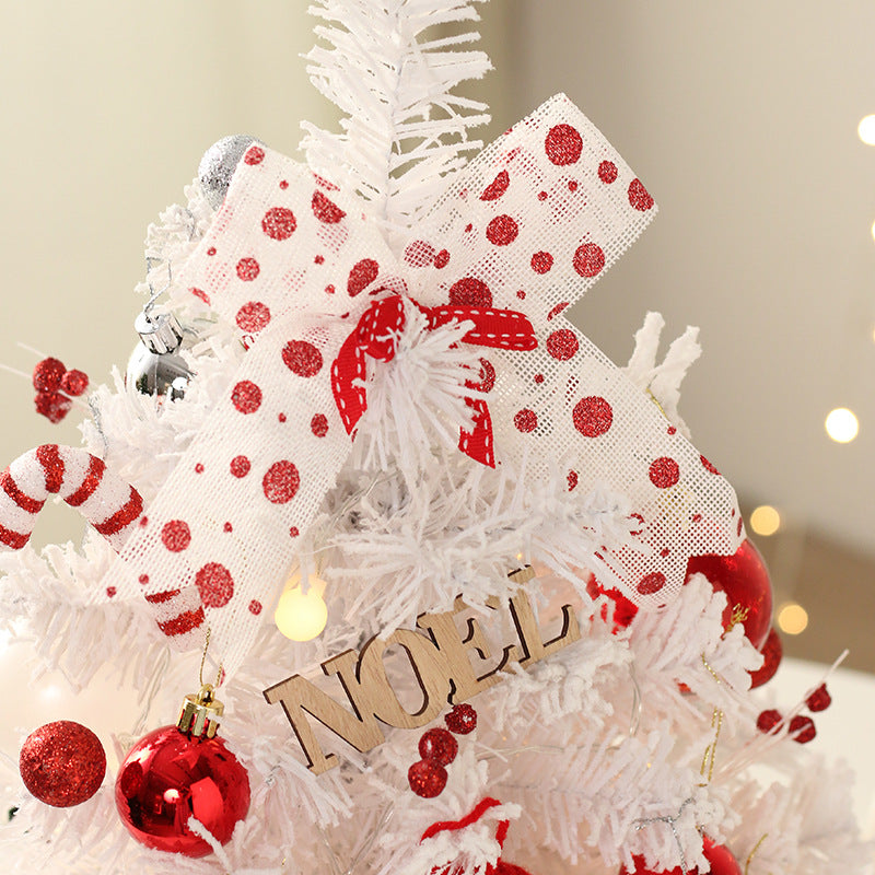 Mini Christmas Tree Tabletop Rotating Music Box Xmas Tree Christmas Decoration Red White Ornaments 50cm 20in