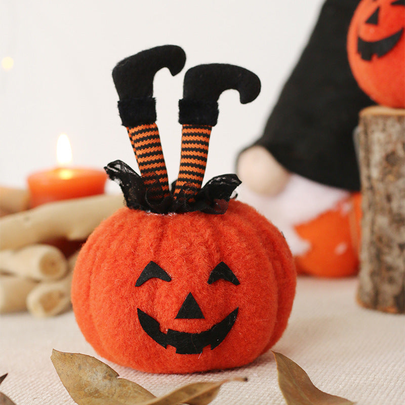 Halloween Decorations Witch Feet Pumpkin Doll Ornaments Party Decoration Props Home Table Decor