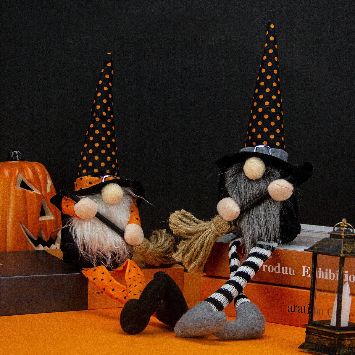 Halloween Faceless Old Man Doll Ornaments Halloween Decorations Long-legged Dwarf Gifts Home Decor Holiday Party Props