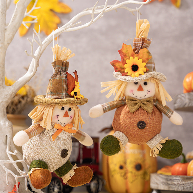 Thanksgiving Decorations 2Pack Strawman Hangings Ornaments Strawman Doll Hang Decoration Tabletop Ornaments Home Party Decor Harvest  Festival Gifts