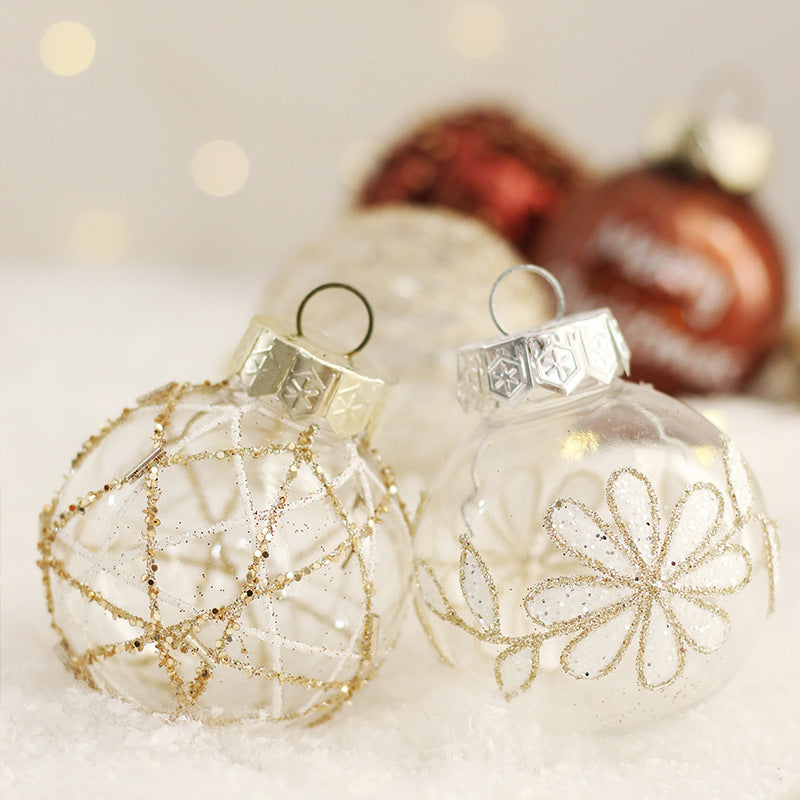 Christmas Decorations 6cm/2.4in Christmas Balls for Tree Hanging Ornaments Glitter Coffee Baubles Home Party Decor
