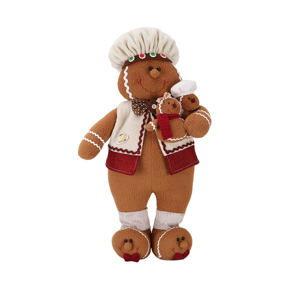 21" Large Gingerbread Man Doll Christmas Decorations Window Displays Home Ornament Gift