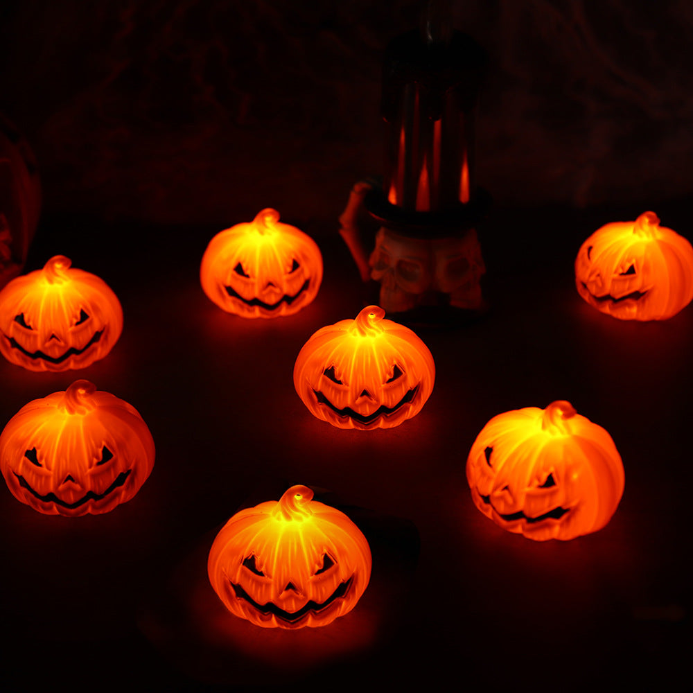 2PCS LED Pumpkin Lights Halloween Decorations Party Ornaments LED Night Lamp Props Home Table Decor